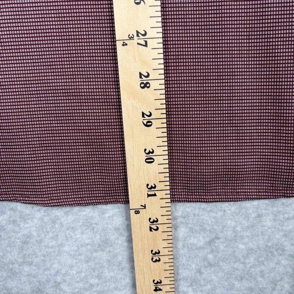Tasso Elba Shirt Mens L Maroon & White Geometric Long Sleeve Button Up Cotton - Picture 10 of 12
